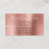 Carte De Visite Assistant virtuel Pink & Rose Gold Foil (Dos)