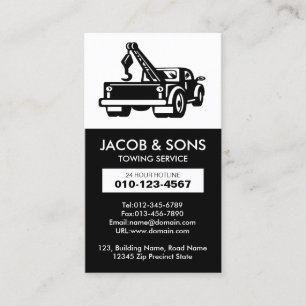 Carte De Visite Assistants auto du camion remorque