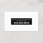 Carte De Visite Assistants auto du camion remorque (Dos)