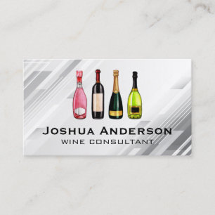 Carte De Visite Assortiment de vins Champagne Vignoble