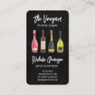 Carte De Visite Assortiment de vins Créatif