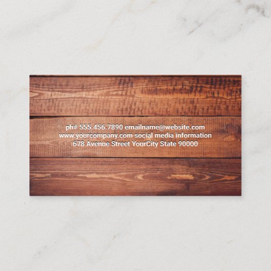 Carte De Visite Assortiment des aliments rapides (Dos)