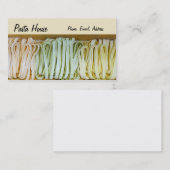 Carte De Visite Assortiment des pâtes italiennes fraîches et (Devant / Derrière)