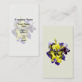 Carte De Visite Assortiment d'Irises jaune et violet (Devant / Derrière)