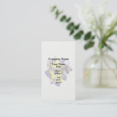 Carte De Visite Assortiment d'Irises jaune et violet (Debout devant)