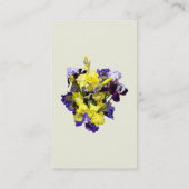 Carte De Visite Assortiment d'Irises jaune et violet (Dos)