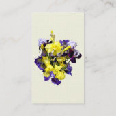 Carte De Visite Assortiment d'Irises jaune et violet (Dos)