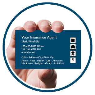 Carte De Visite Assurance Agent Automobile Maison Santé Vie Affair