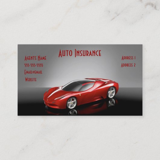 carte de visite assurance automobile (Devant)