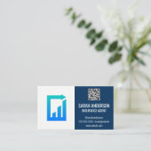 Carte De Visite Assurance automobile | Logo de travail du papier f (Debout devant)