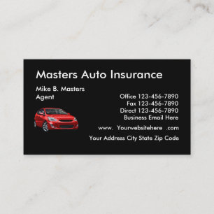 Carte De Visite Assurance Automobile Moderne