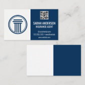 Carte De Visite Assurance / courtier | Code d'analyse QR (Devant / Derrière)