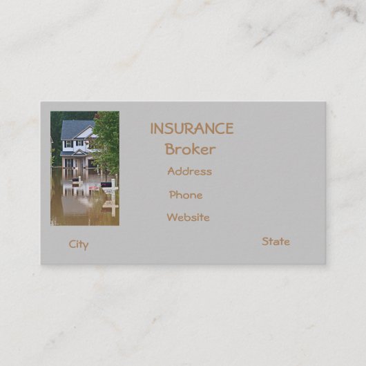Carte De Visite Assurance inondée (Devant)