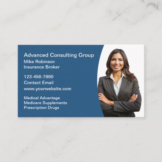 Carte De Visite Assurance-maladie Medicare Consultant (Devant)