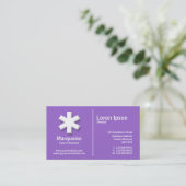 Carte De Visite Astérisque blanc moyen - violet (9966CC) (Debout devant)