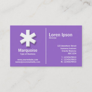 Carte De Visite Astérisque blanc moyen - violet (9966CC)