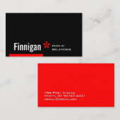 Carte De Visite Astérisque de Finnigan (Devant / Derrière)