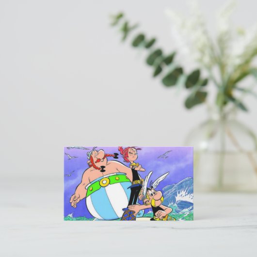 carte de visite asterix (Debout devant)