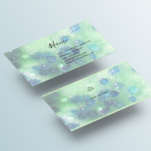 Carte De Visite Astéroïde et Shamrock