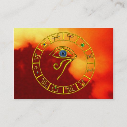 Carte De Visite ASTRAL HORUS OEIL, ASTROLOGIE ZODIAC GRAPHIQUE noi (Dos)