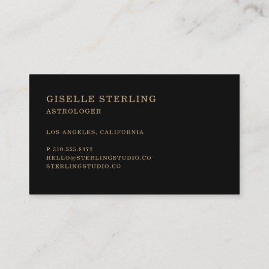 Carte De Visite Astrologer (Dos)