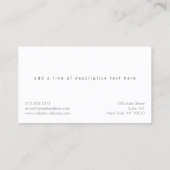 Carte De Visite Astrologie Bleue, Étoiles, Planète (Dos)