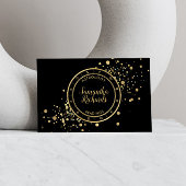 Carte De Visite Astrologie du Zodiaque noir étoiles d'or