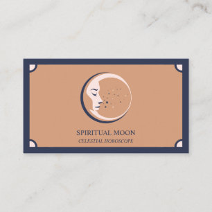 Carte De Visite Astrologie Spirituelle Lune Étoiles Céleste Bohème