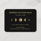 Carte De Visite Astrologiste Lecteur de Tarot Phases Lune (Dos)