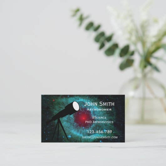 Carte De Visite Astronome Astrophysicien Nebula (Debout devant)