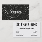 Carte De Visite Astronome et constellations (Devant / Derrière)