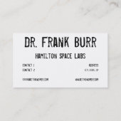 Carte De Visite Astronome et constellations (Dos)