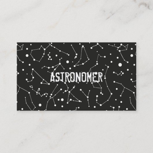 Carte De Visite Astronome et constellations (Devant)