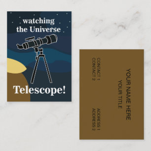 Carte De Visite Astronomie du ciel nocturne du télescope