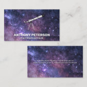 Carte De Visite Astronomie | Espace et télescope (Devant / Derrière)