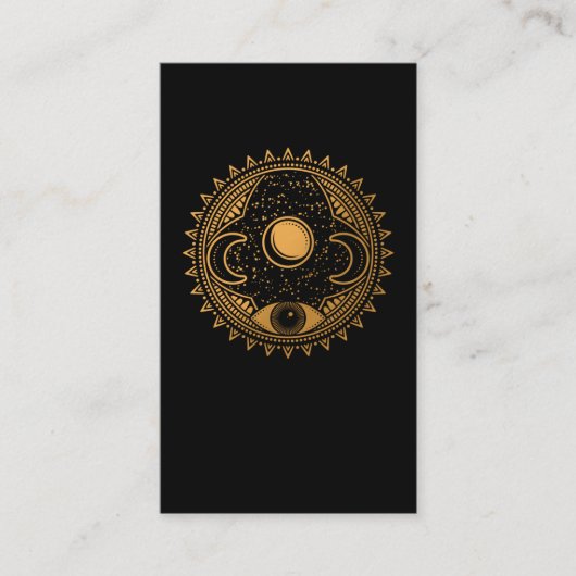 Carte De Visite Astronomie Spirituelle Lune Crescent Oeil (Devant)