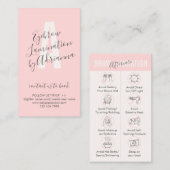 Carte De Visite Astuces de soins postérieurs à la lamination du ti (Devant / Derrière)