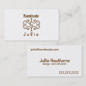 Carte de visite astucieux fait main (Devant / Derrière)