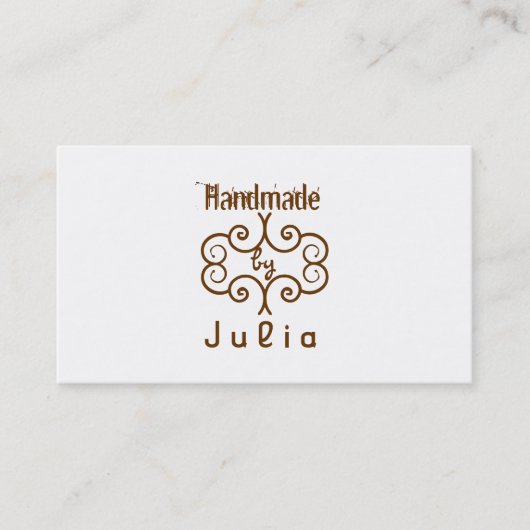 Carte de visite astucieux fait main (Devant)