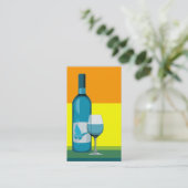 Carte De Visite asyrum : verre de vin pop et bouteille (Debout devant)