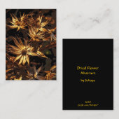 Carte De Visite ATC Abstrait à fleurs séchées (Devant / Derrière)