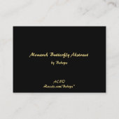 Carte De Visite ATC d'abrégé sur papillon de monarque (Dos)