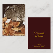 Carte De Visite ATC de bois de chauffage (Devant / Derrière)