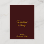 Carte De Visite ATC de bois de chauffage (Dos)