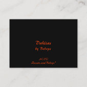 Carte De Visite ATC de Dahlias (Dos)