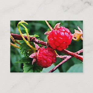 Carte De Visite ATC de framboises sauvages