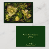 Carte De Visite ATC de Hellebore de rose Lenten (Devant / Derrière)
