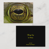 Carte De Visite ATC de l'oeil de grenouille (Devant / Derrière)