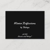 Carte De Visite ATC de réflexions d'hiver (Dos)