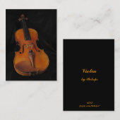 Carte De Visite ATC de violon (Devant / Derrière)
